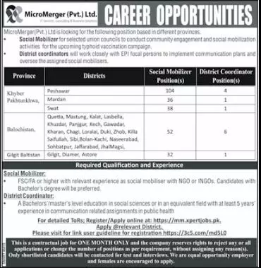 Micromergers Private Limited Jobs 2022 – Private Company Jobs 2022 — original advertisement