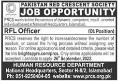 Pakistan Red crescent Society Islamabad Jobs 2022 Jobs 2022 — original advertisement