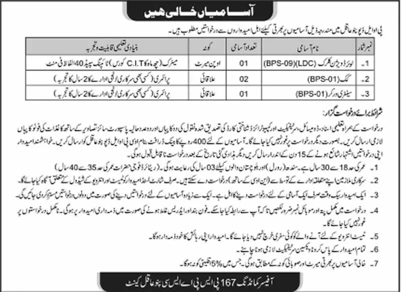 Pakistan Oilfield Depot Pano Aqil Jobs 2022 – Pakistan Oilfields Limited Jobs 2022 — original advertisement
