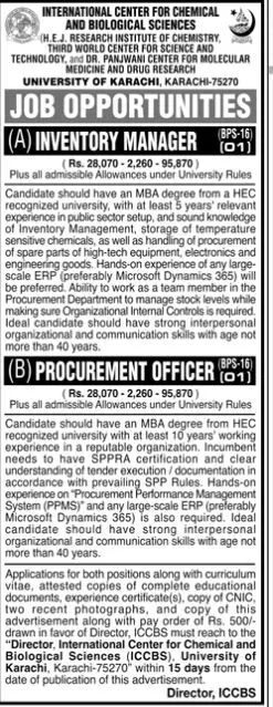 Jobs in University of Karachi Jobs 2022 — original advertisement