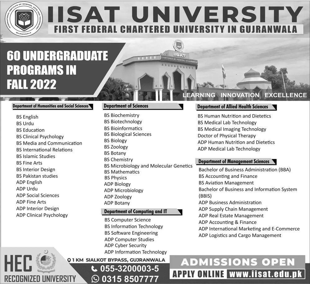 Admission in Iloilo Science and Technology University Admissions 2022 — original advertisement