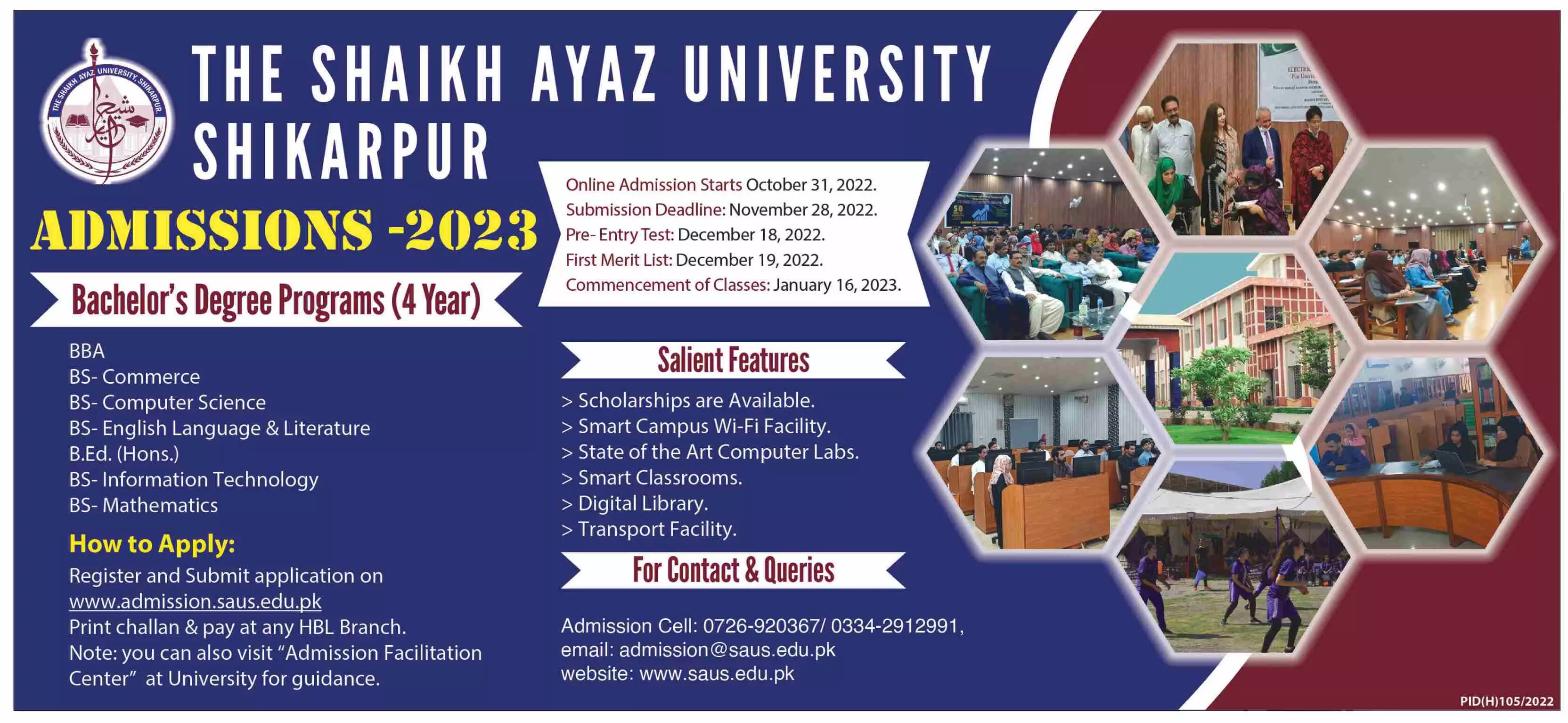 Sheikh Ayaz University Shikhapura Admission 2022 – Shaikh Ayaz University Shikarpur Admissions 2022 — original advertisement