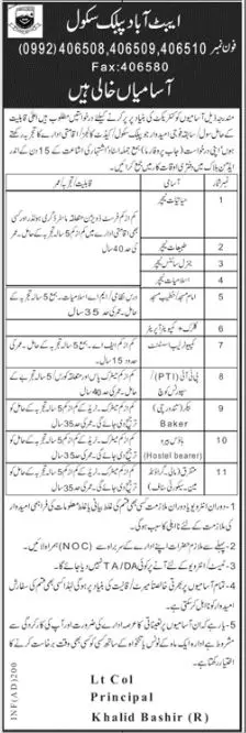 Abbottabad Public School Jobs  2022 – Abbottabad Public School & College Abbottabad Jobs 2022 — original advertisement