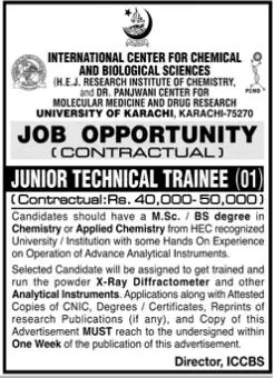 University of Karachi Jobs 2022 Jobs 2022 — original advertisement