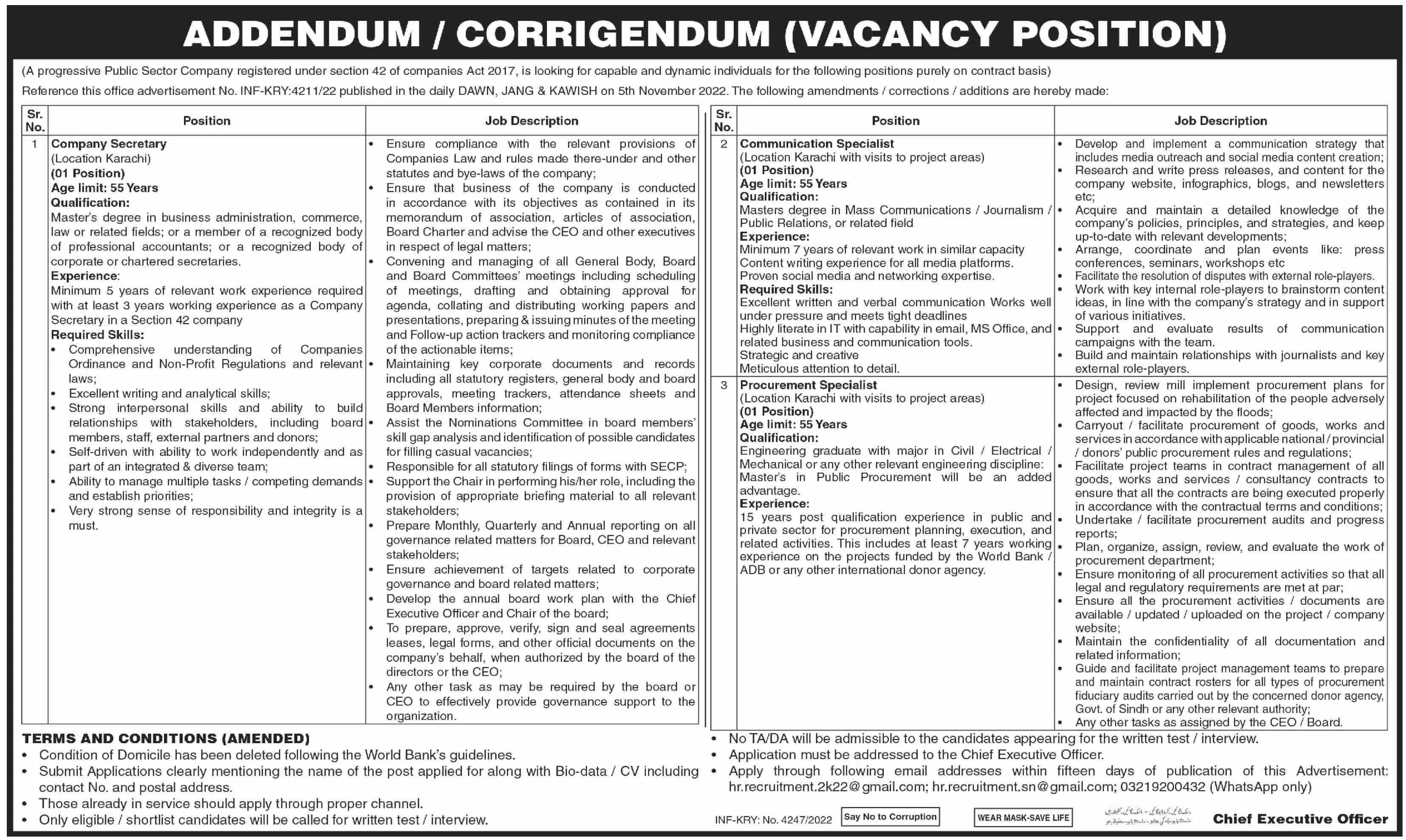 Progressive Public Sector Company Jobs 2022 – Public Sector Organization Jobs 2022 — original advertisement