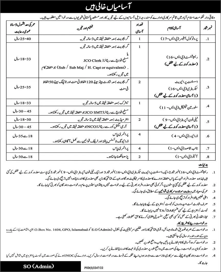 Federal Government Organization Jobs 2022 Jobs 2022 — original advertisement