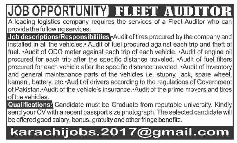 Leading Logistics Company Jobs 2022 – Private Company Jobs 2022 — original advertisement