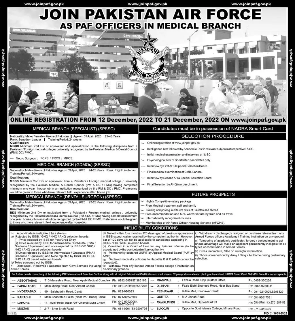 Pakistan Air Force as PAF Officers Jobs 2022 Jobs 2022 — original advertisement