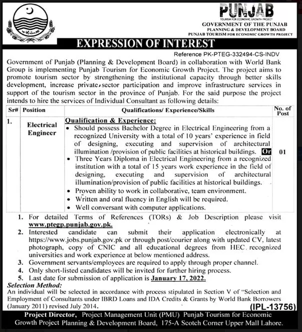Planning & Development Board Punjab Jobs 2023 Jobs 2023 — original advertisement