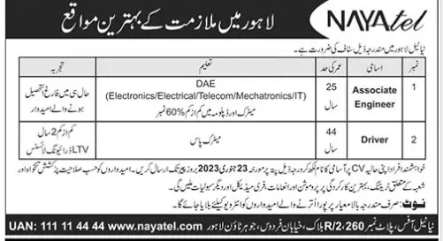 Nayatel Private Limited Jobs 2023 Jobs 2023 — original advertisement