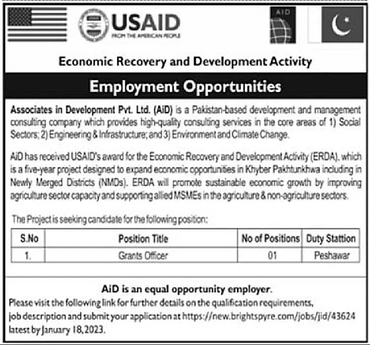 Pakistan Based development and Management Company Jobs 2023 – Private Company Jobs 2023 — original advertisement