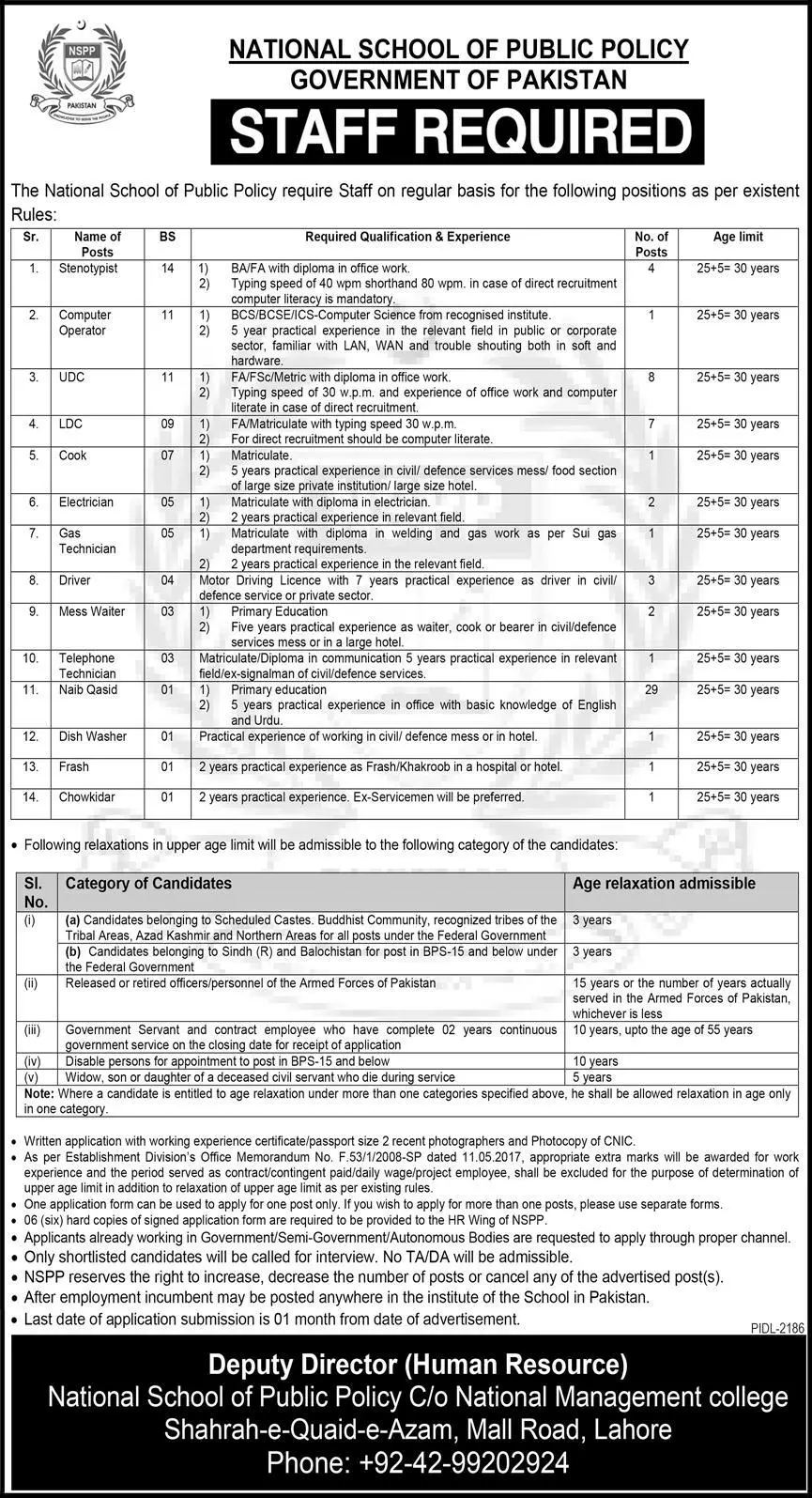 National School of Public Policy Jobs 2023 – National School of Public Policy Lahore Jobs 2023 — original advertisement