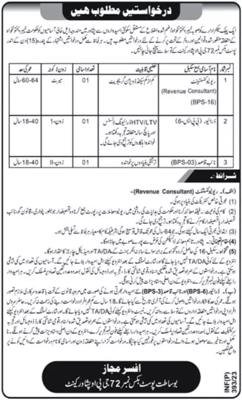 Public Sector organization Khyber Pakhtunkhwa Jobs 2023 Jobs 2023 — original advertisement