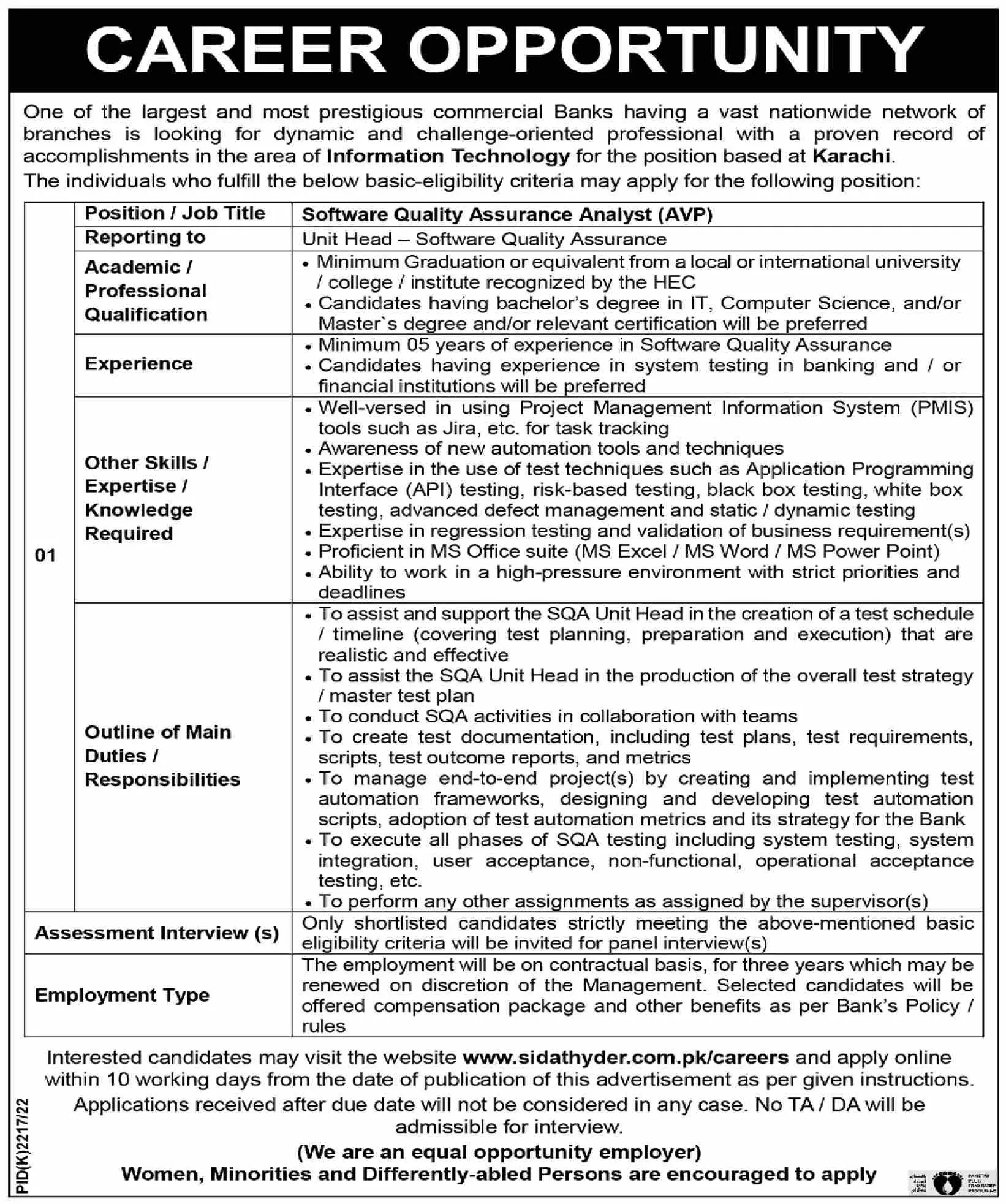 Commercial Banks Jobs 2023 Jobs 2023 — original advertisement