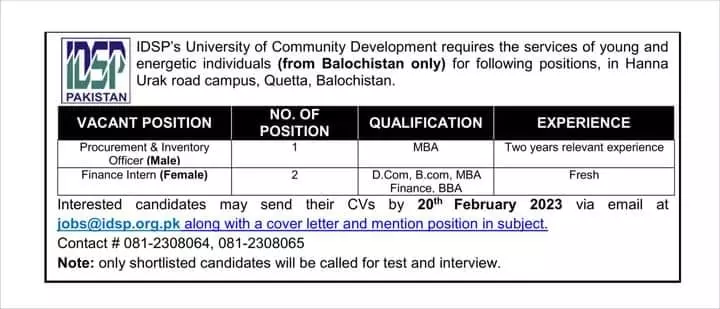Institute for Development Studies & Practices IDSP Jobs 2023 – Hands Institute of Development Studies Jobs 2023 — original advertisement