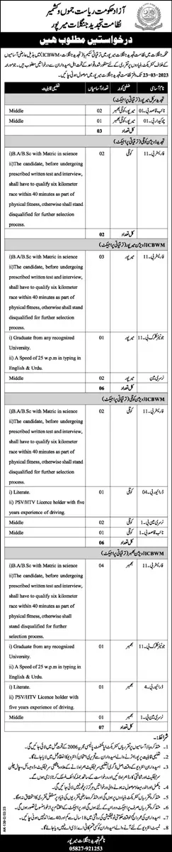 Forest Department Mirpur Azad Jammu Kashmir Jobs 2023 – Forest Wildlife & Department Azad Jammu Kashmir Jobs 2023 — original advertisement