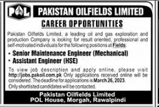 Pakistan Oilfilds Limited Rawalpindi Jobs 2023 – Pakistan Oilfields Limited Jobs 2023 — original advertisement