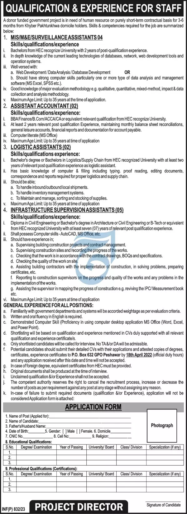 Donor Funded Government Project Jobs 2023 – Public Sector Organization Jobs 2023 — original advertisement