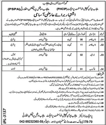 Punjab Social Protection Authority Jobs 2023 Jobs 2023 — original advertisement