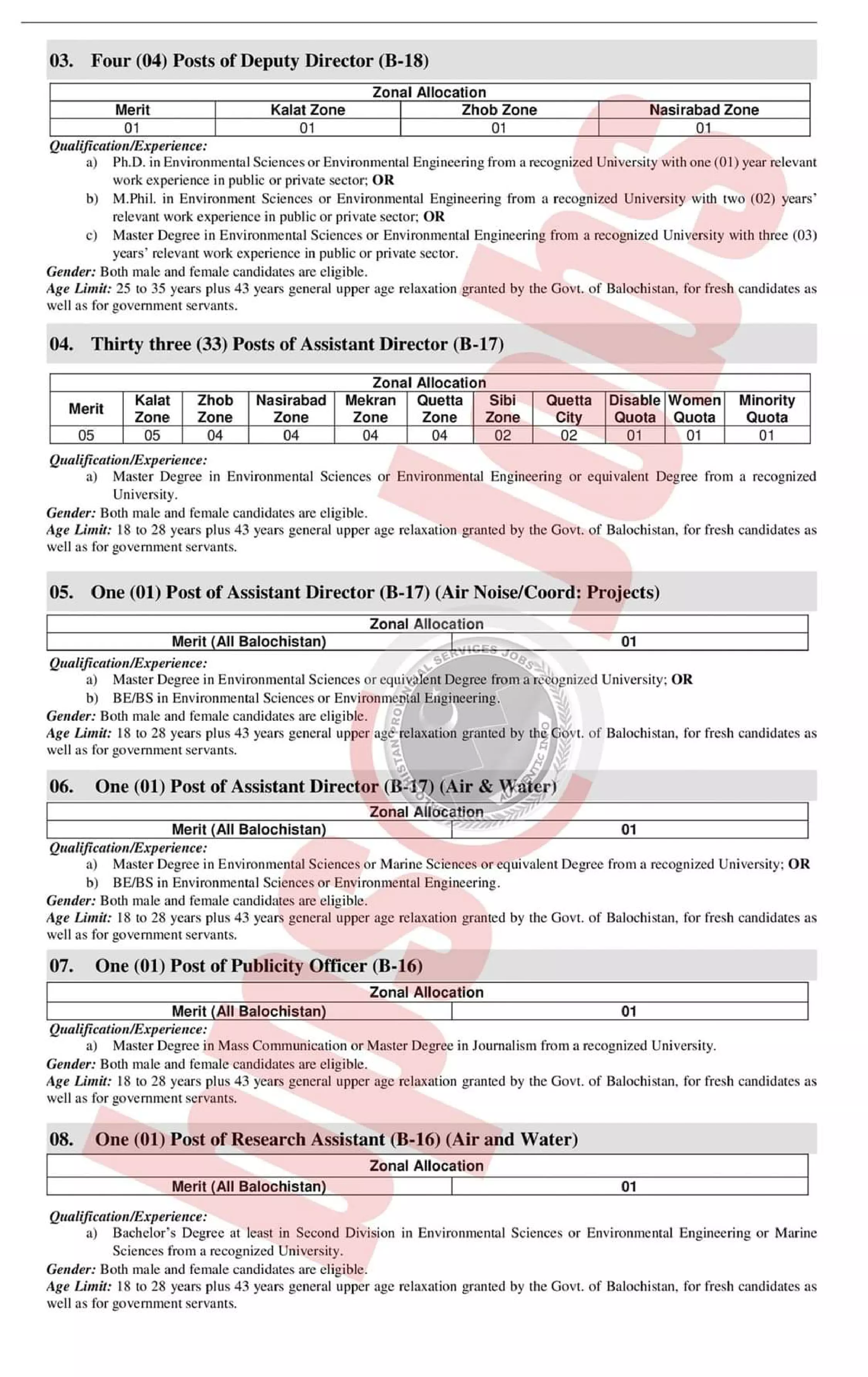 Balochistan Public Service Commission Jobs 07 /2023 – Balochistan Public Service Commission Quetta Balochsitan Jobs 2023 — original advertisement