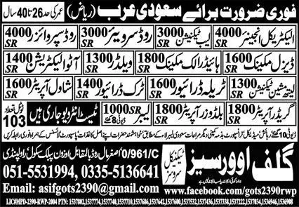 Shawal Operator & Hydraulic Mechanic Jobs 2023 In KSA – Gulf Job Hunts Manpower Services Jobs 2023 — original advertisement