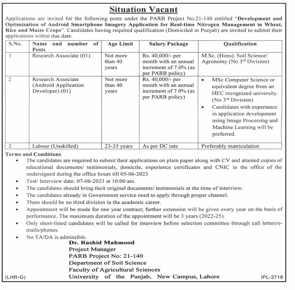 University Of The Punjab Lahore Jobs 2023 – University of Punjab Jobs 2023 — original advertisement