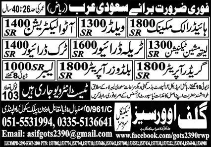 Hydraulic Mechanic And Truck Driver Jobs In Saudi Arabia – Gulf Job Hunts Manpower Services Jobs 2023 — original advertisement