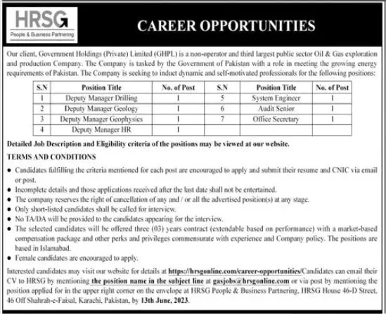 Government Holdings Private Limited Jobs 2023 – Private Company Jobs 2023 — original advertisement