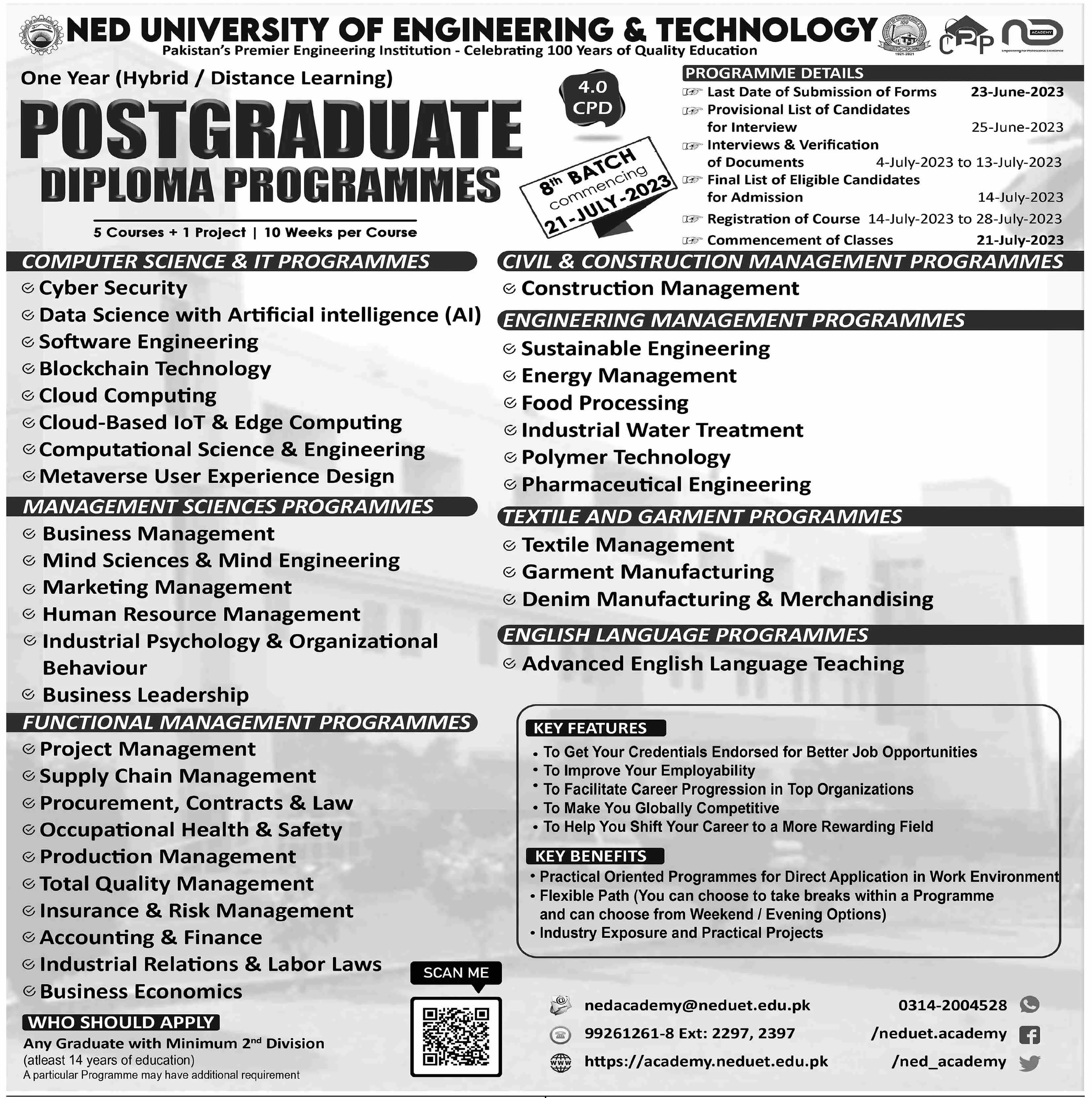Ned University of Engineering & Technology Admissions 2023 – NED University of Engineering and Technology Admissions 2023 — original advertisement