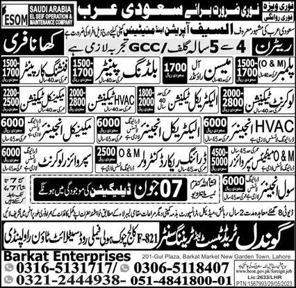 Plumber And Electrical Engineer Jobs In Saudi Arabia 2023 – Boya Model School Waziristan Jobs 2023 — original advertisement