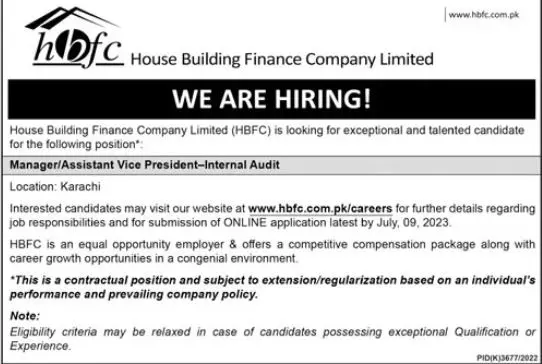House Building Finance Company Limited HBFCL Jobs 2023 – House Building Finance Company Ltd Jobs 2023 — original advertisement