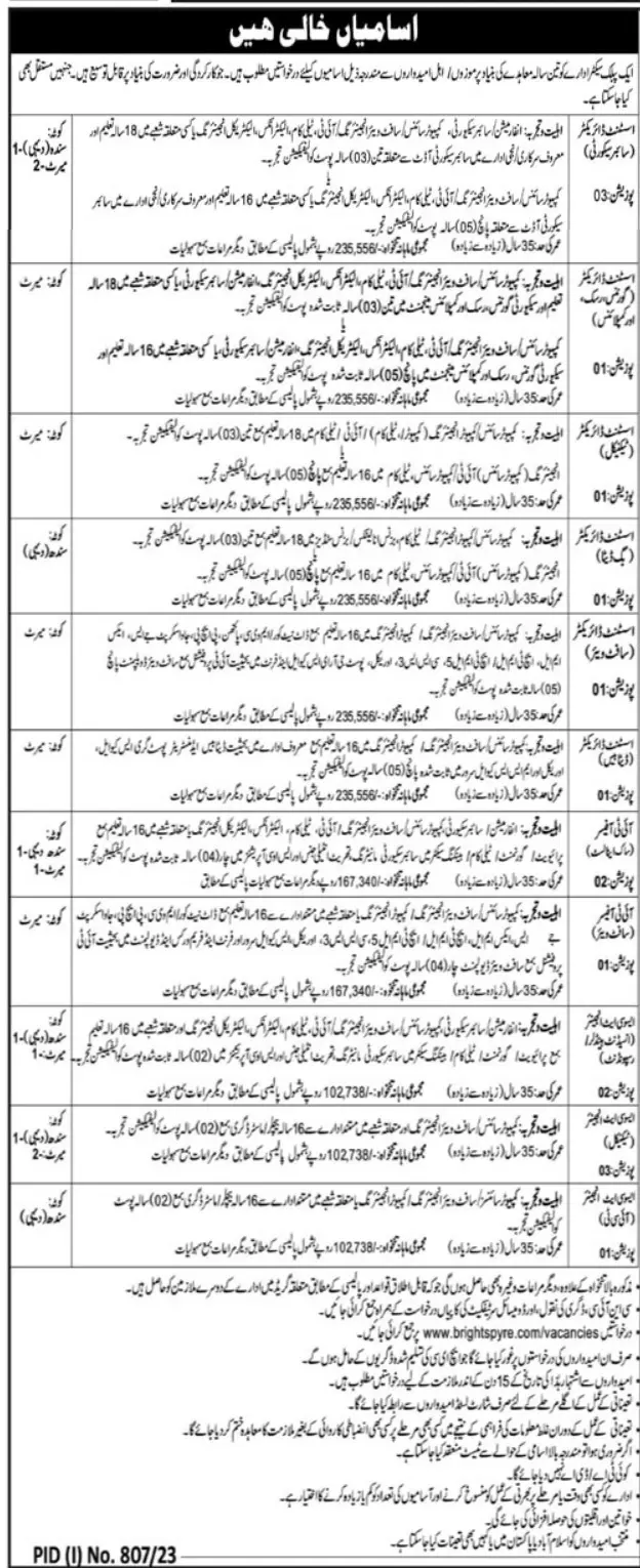 Public Sector Organization Karachi Jobs 2023 Jobs 2023 — original advertisement