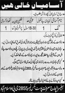 Government Organization Islamabad Jobs 2023 – Public Sector Organization Jobs 2023 — original advertisement