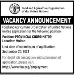 Food And Agriculture Organization FAO Jobs 2023 Jobs 2023 — original advertisement