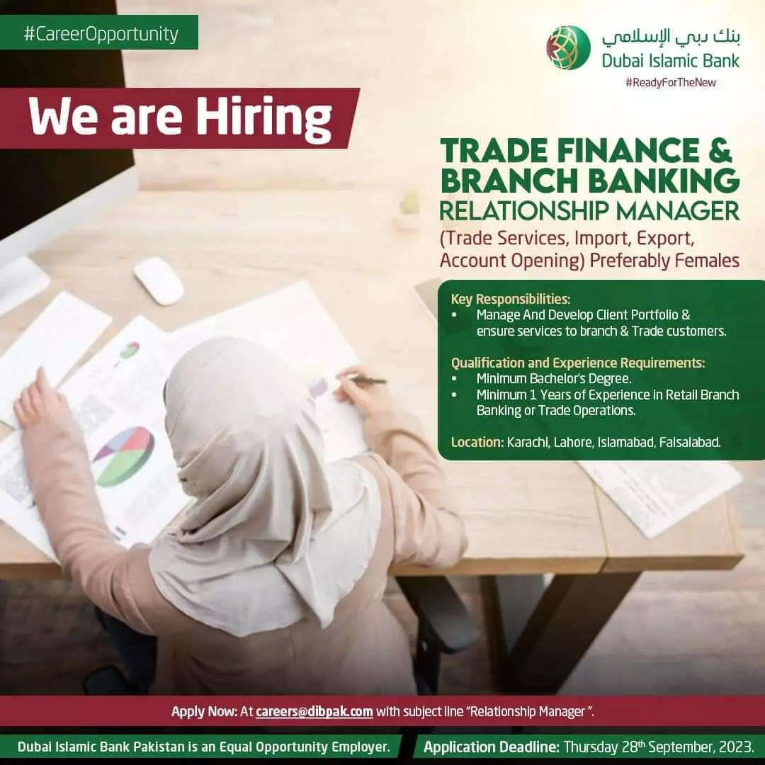 Dubai Islamic Bank karachi Lahore Islamabad Jobs 2023 Jobs 2023 — original advertisement