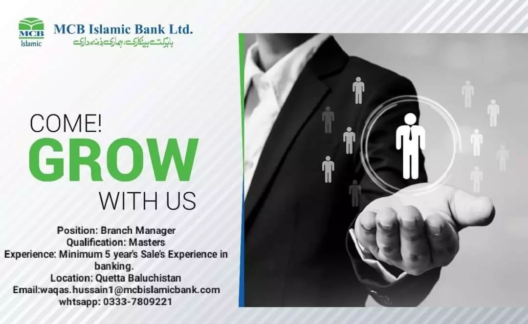Muslim Commerical Bank MCB Quetta Balochistan Jobs 2023 – Muslim Commercial Bank Jobs 2023 — original advertisement