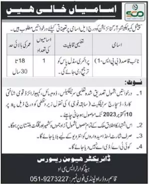 Special Communications Organization SCO Jobs 2023 – Special Communication Organization Jobs 2023 — original advertisement