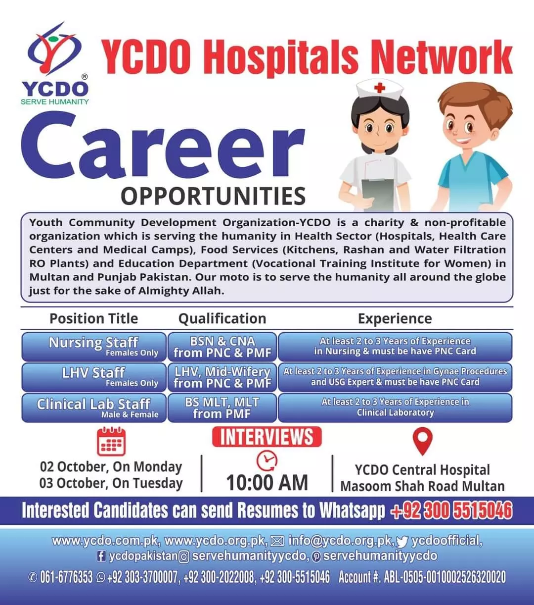 Youth Communication Development Organization (YCDO) Jobs – Private Sector Organization Jobs 2023 — original advertisement