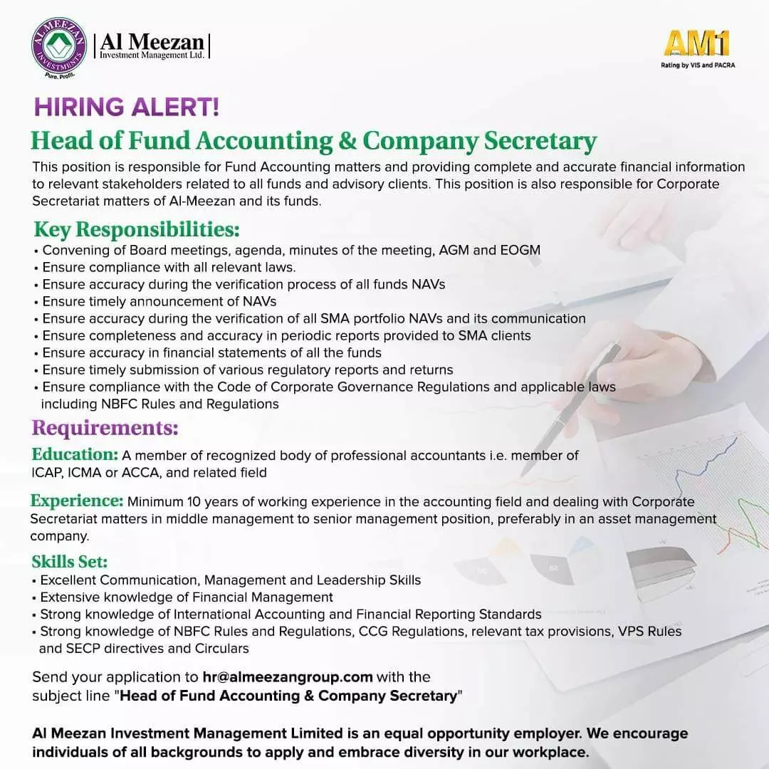 Meezan Bank Careers Company Secretary Jobs 2023 Jobs 2023 — original advertisement