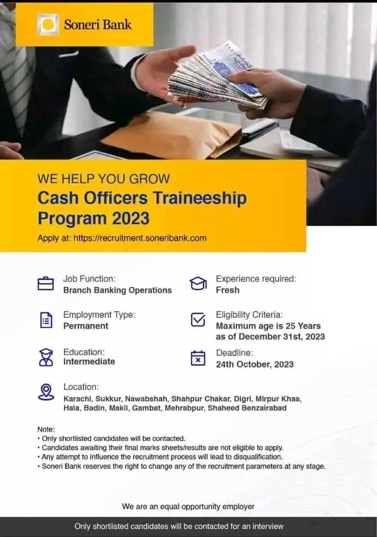 Soneri Bank Limited Sindh Jobs 2023 Jobs 2023 — original advertisement