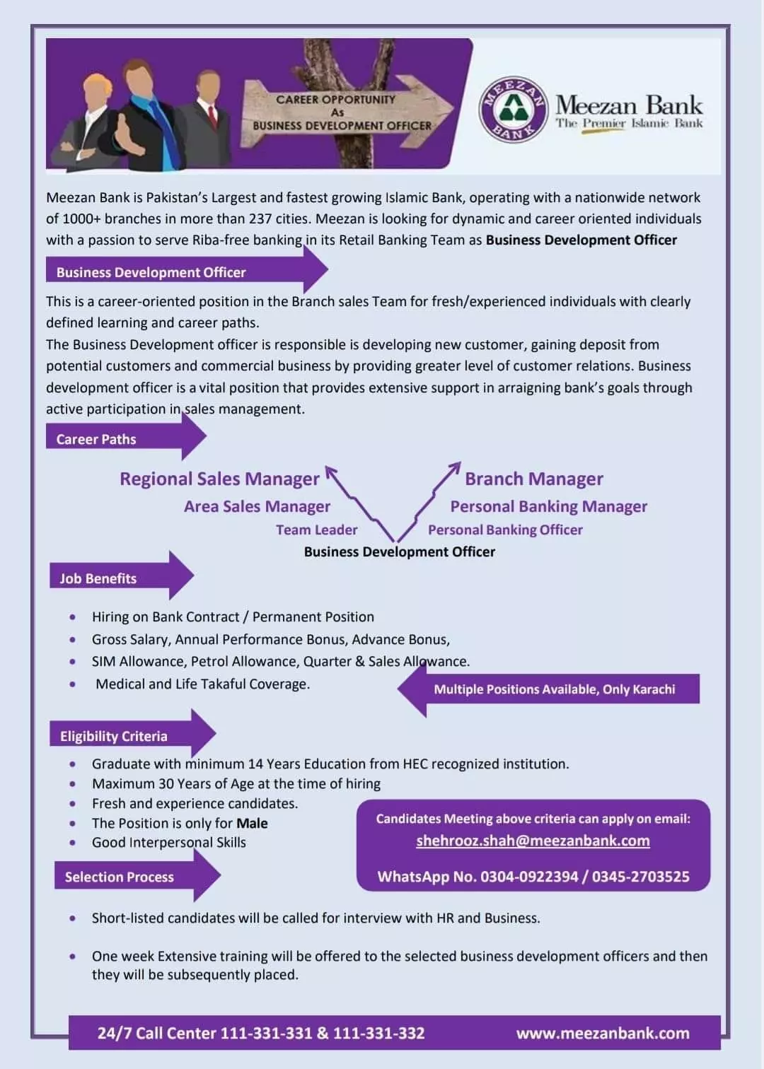 Meezan Bank Karachi Sindh Jobs 2023 Jobs 2023 — original advertisement