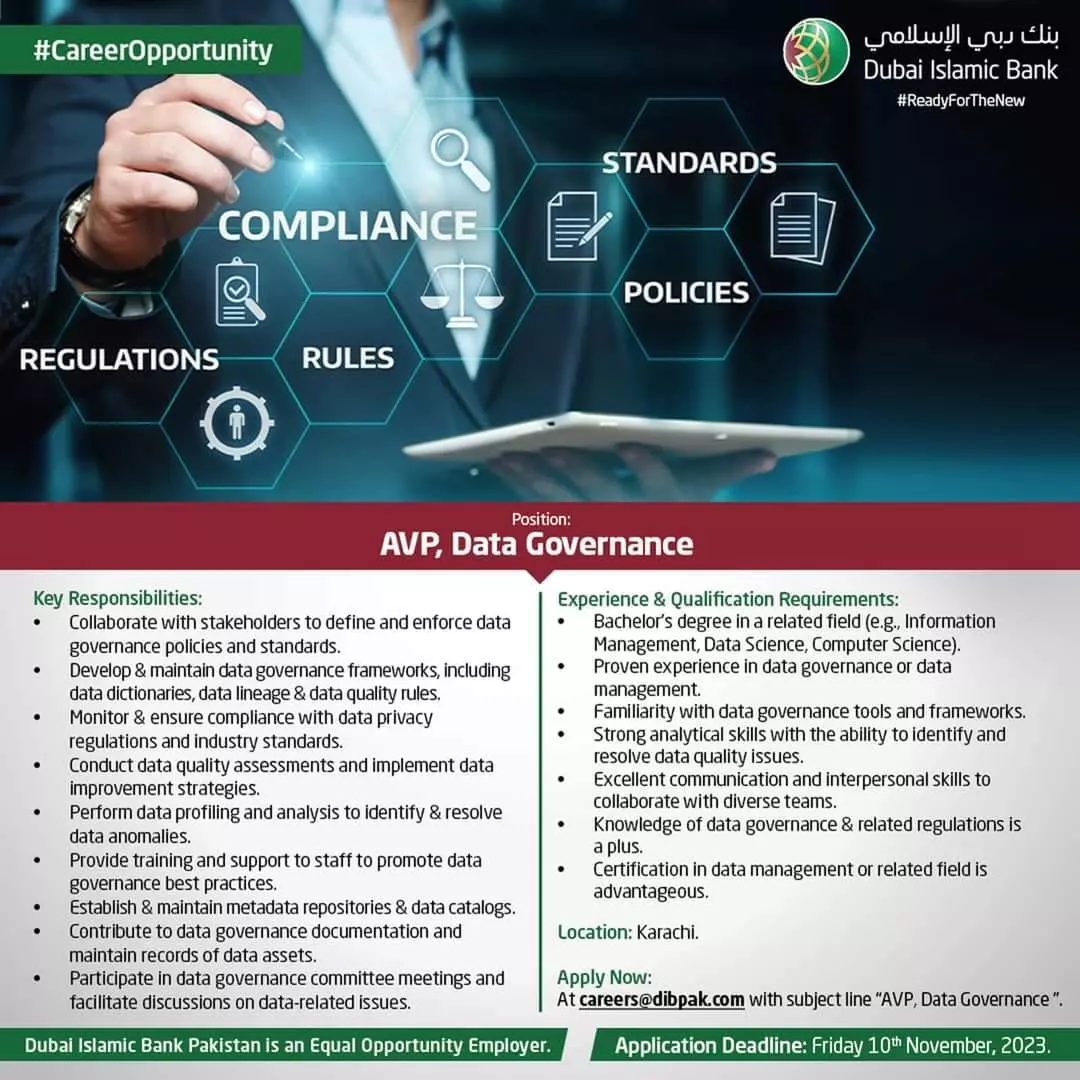 Dubai Islamic Bank Karachi Sindh Jobs 2023 Jobs 2023 — original advertisement
