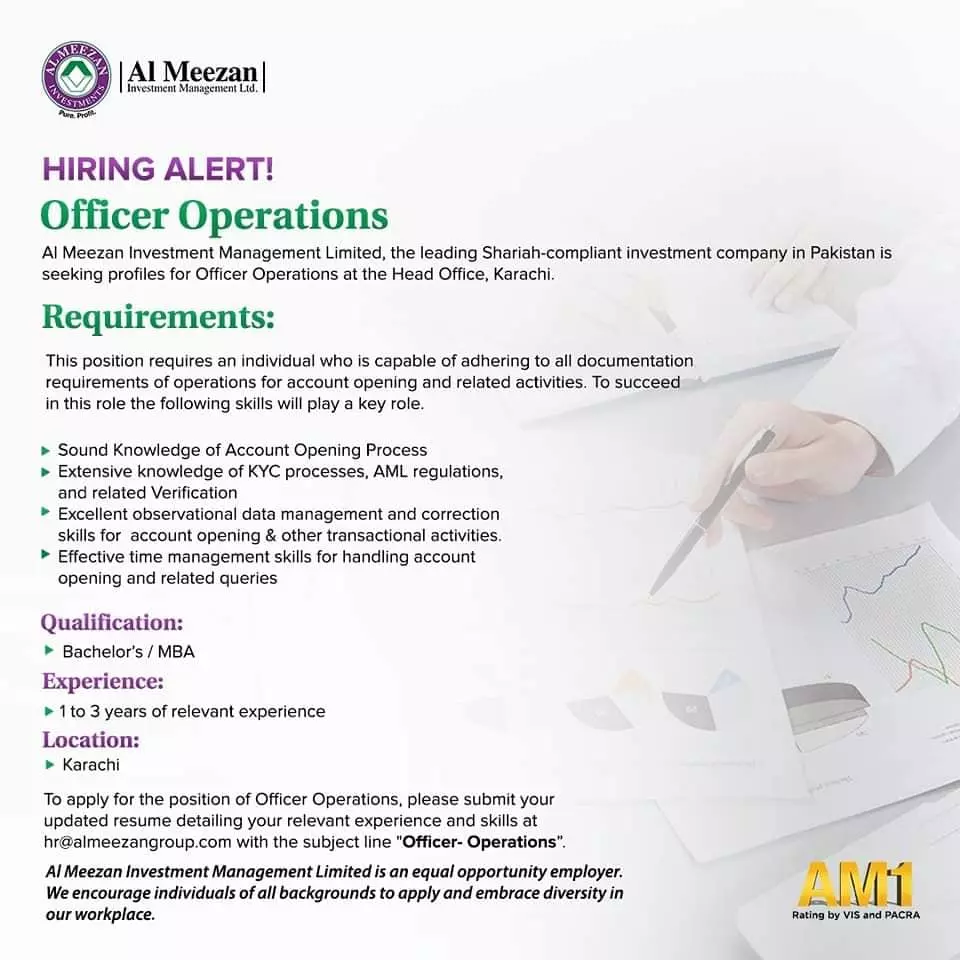 Meezan Bank Limited Officer Operations karachi Jobs 2023 Jobs 2023 — original advertisement