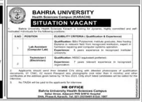 Bahria University Karachi Campus Jobs 2023 Jobs 2023 — original advertisement