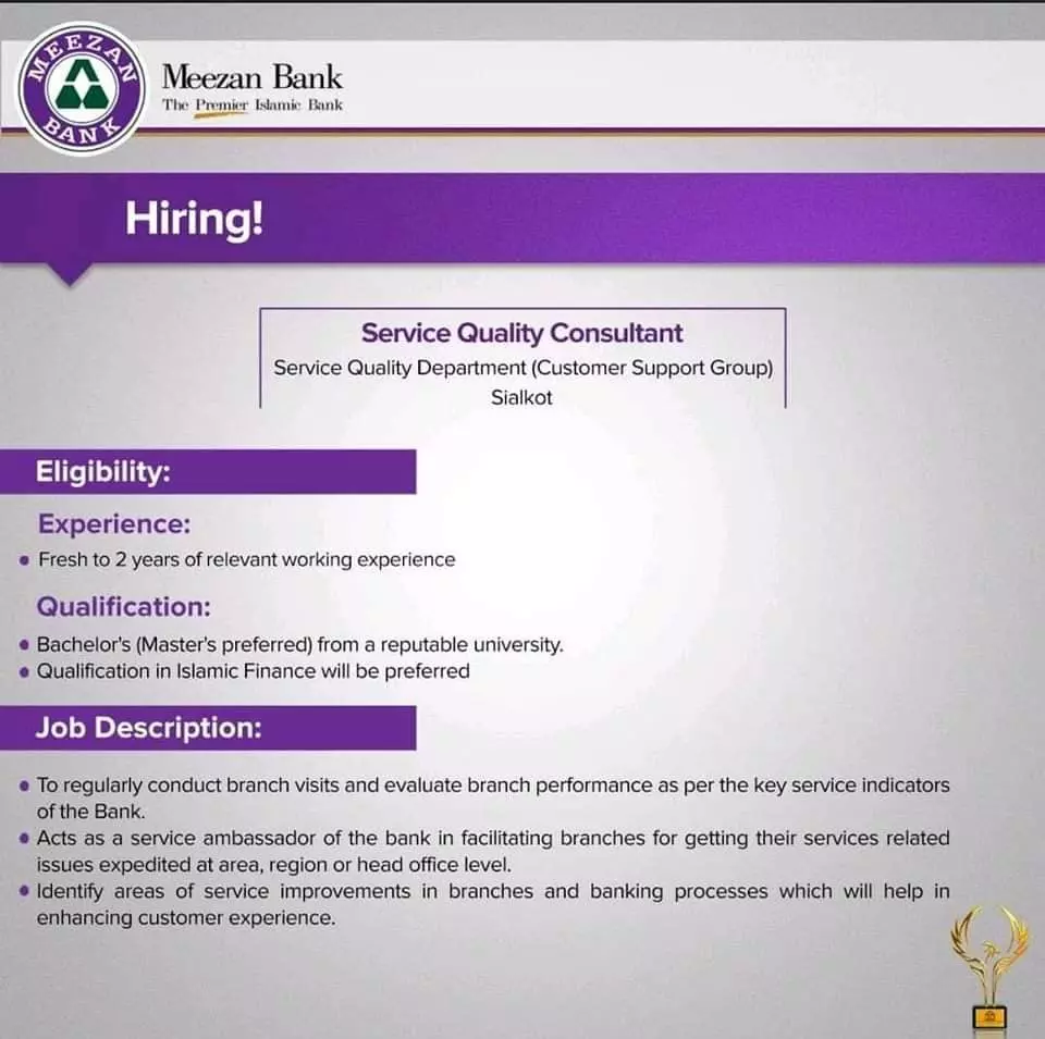 Meezan Bank Sialkot Punjab Jobs 2023 Jobs 2023 — original advertisement