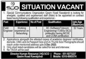 Special Communications Organization SCO Rawalpindi Jobs 2023 – Special Communication Organization Jobs 2023 — original advertisement