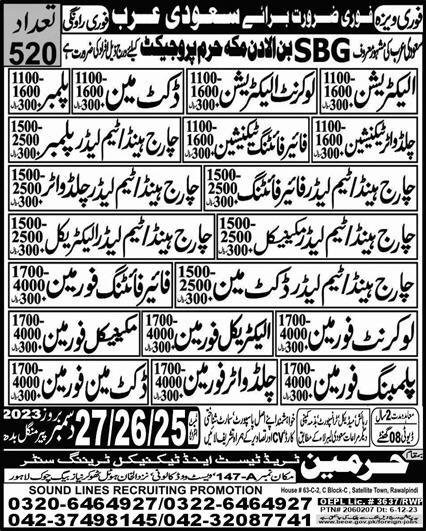 Fire Fighting Technician & Team Leader Mechanical Jobs 2023 – Harmain Trade Test & Technical Training Center Jobs 2023 — original advertisement