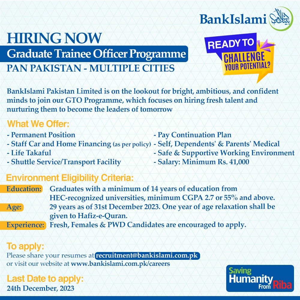Bank Islami Karachi Sindh Jobs 2023 Jobs 2023 — original advertisement