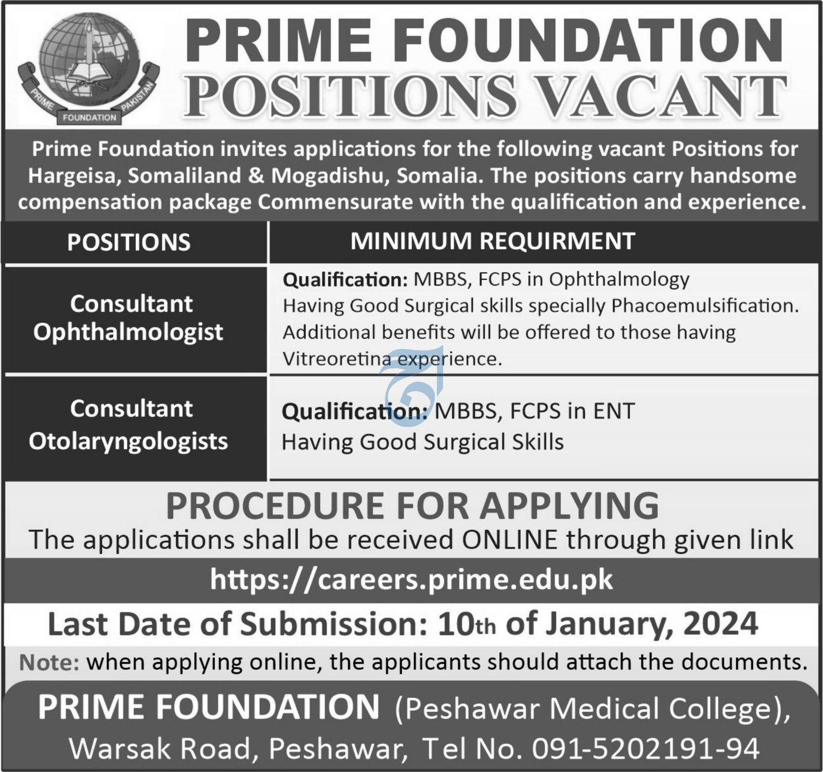 Prime Foundation Peshawar Jobs 2024 Jobs 2023 — original advertisement