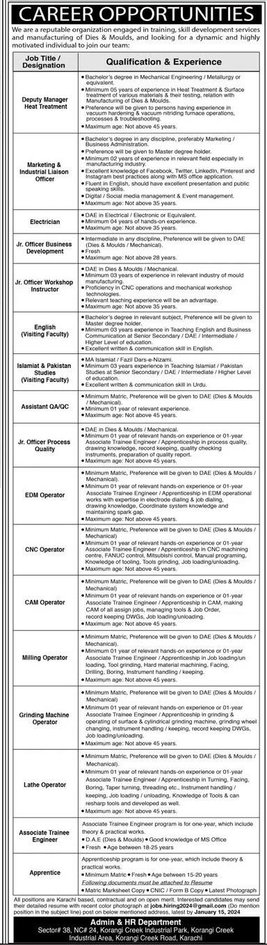 Reputable Organization Karachi Jobs 2024 – Public Sector Organization Jobs 2023 — original advertisement